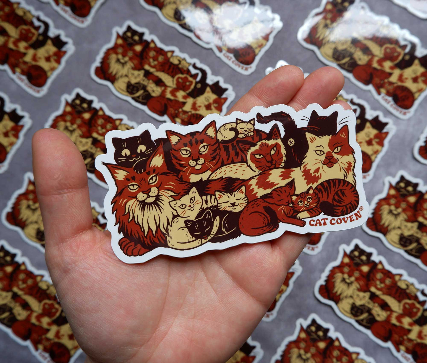 Clutter of Cats - Vinyl Sticker