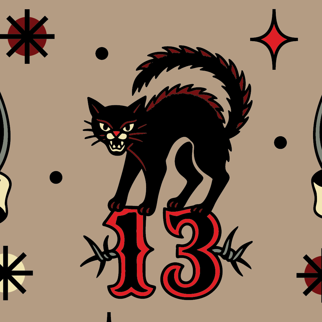 Superstitious Ink Crew Socks