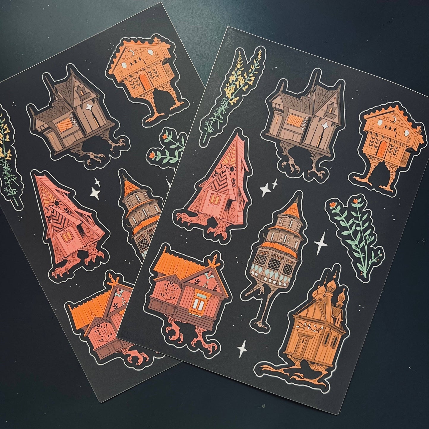 Baba Yaga Houses Sticker Sheet