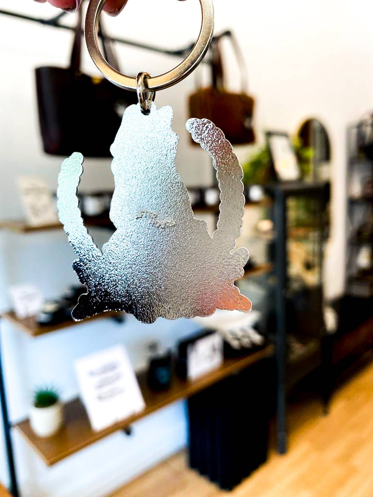 Superstitious (Black Cat) Hard Enamel Keychain