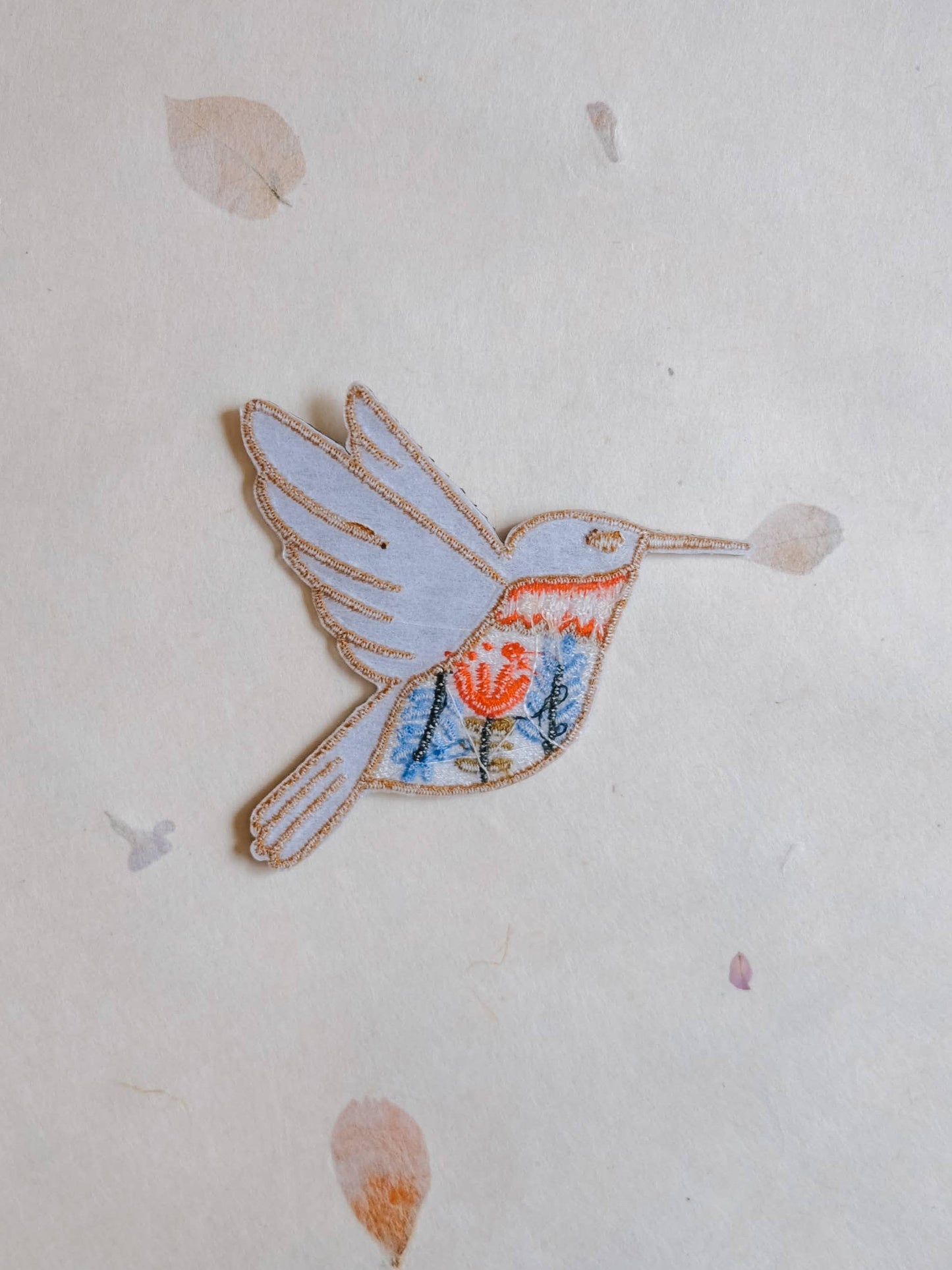 Hummingbird Iron-On Patch