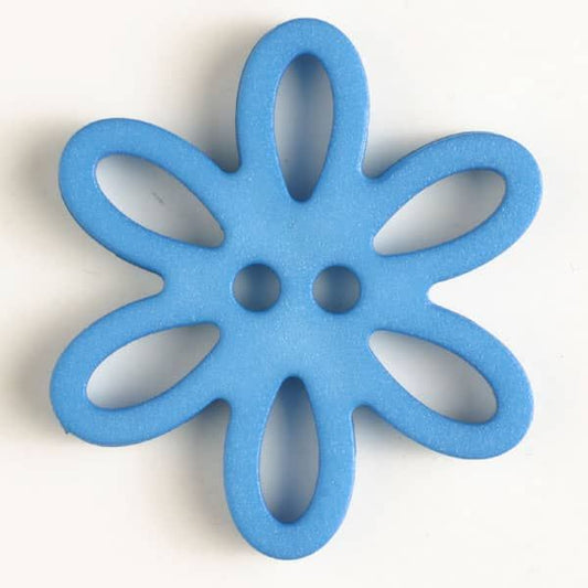 blue flower polyamide button