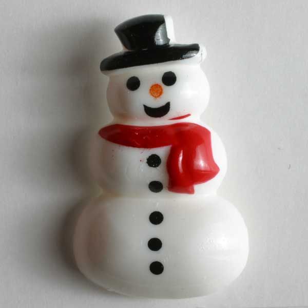 Snow man button