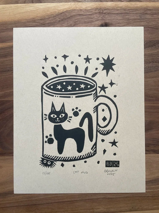 Cat Mug print by Britt and Mars