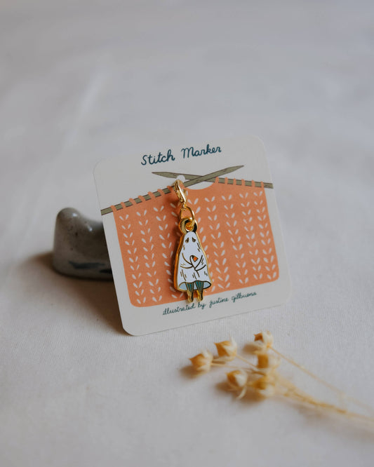 Shy Ghost Stitch Marker