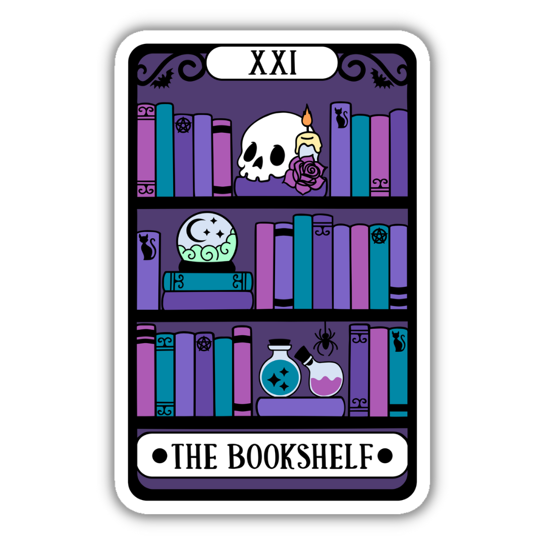 The Bookshelf  Tarot CardSticker
