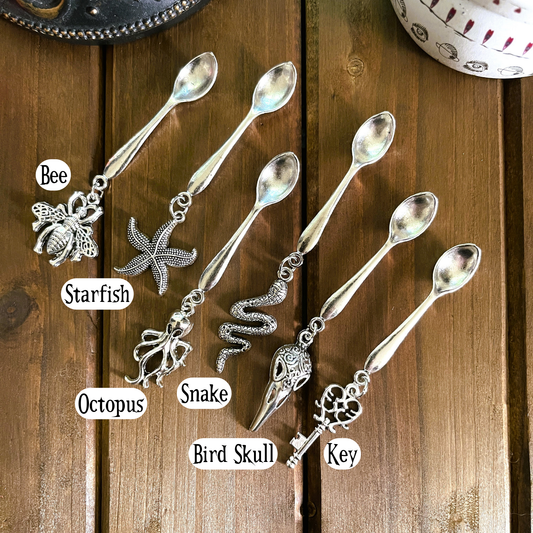Bird Skull Witchy Charm Spoons