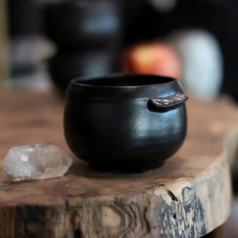 Black Cauldron Bowl | Handmade for Halloween 