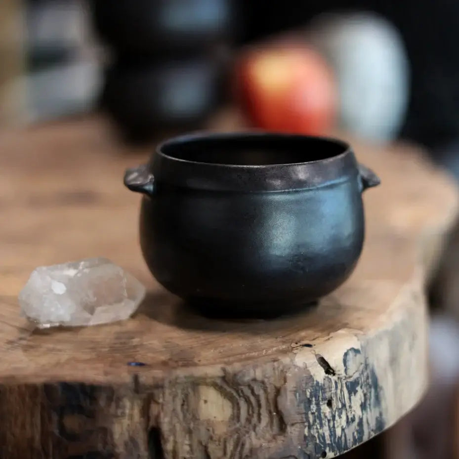 Black Cauldron Bowl | Handmade for Halloween 