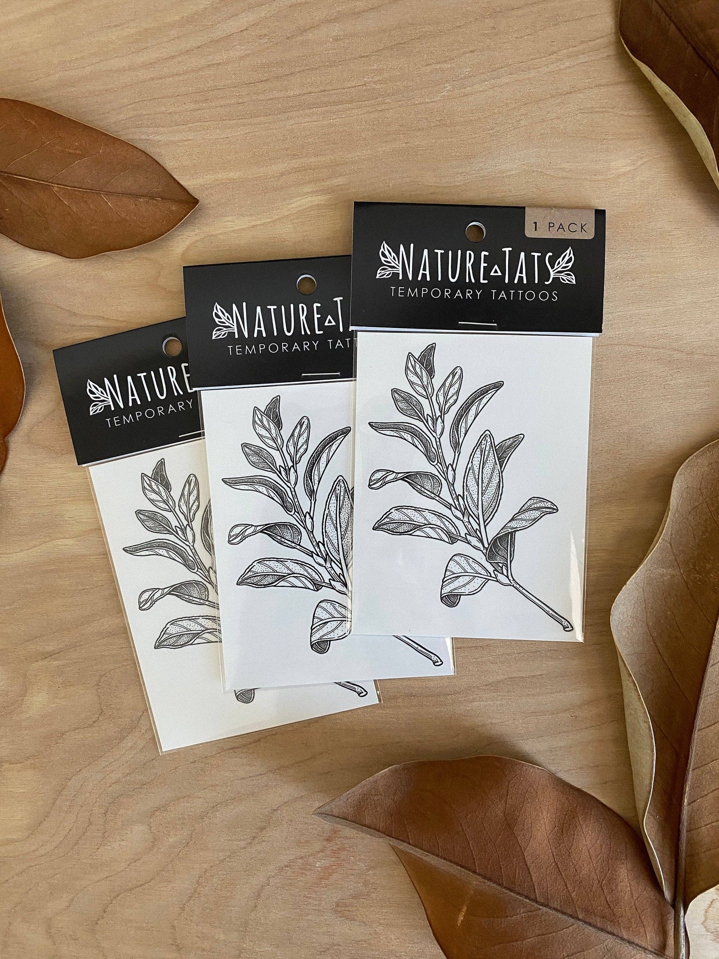 Sage Sprig Temporary Tattoo: 1 Pack