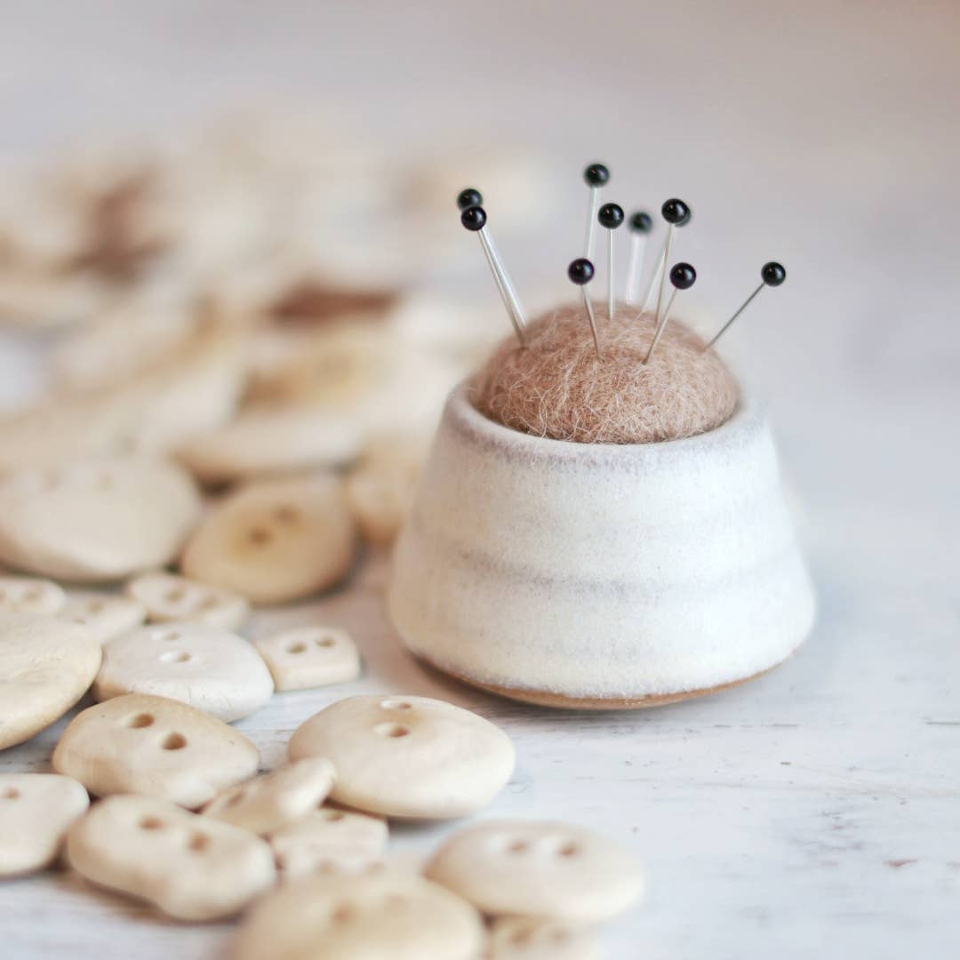 Handmade Minimalist Mini Pin Cushion in 3 color options