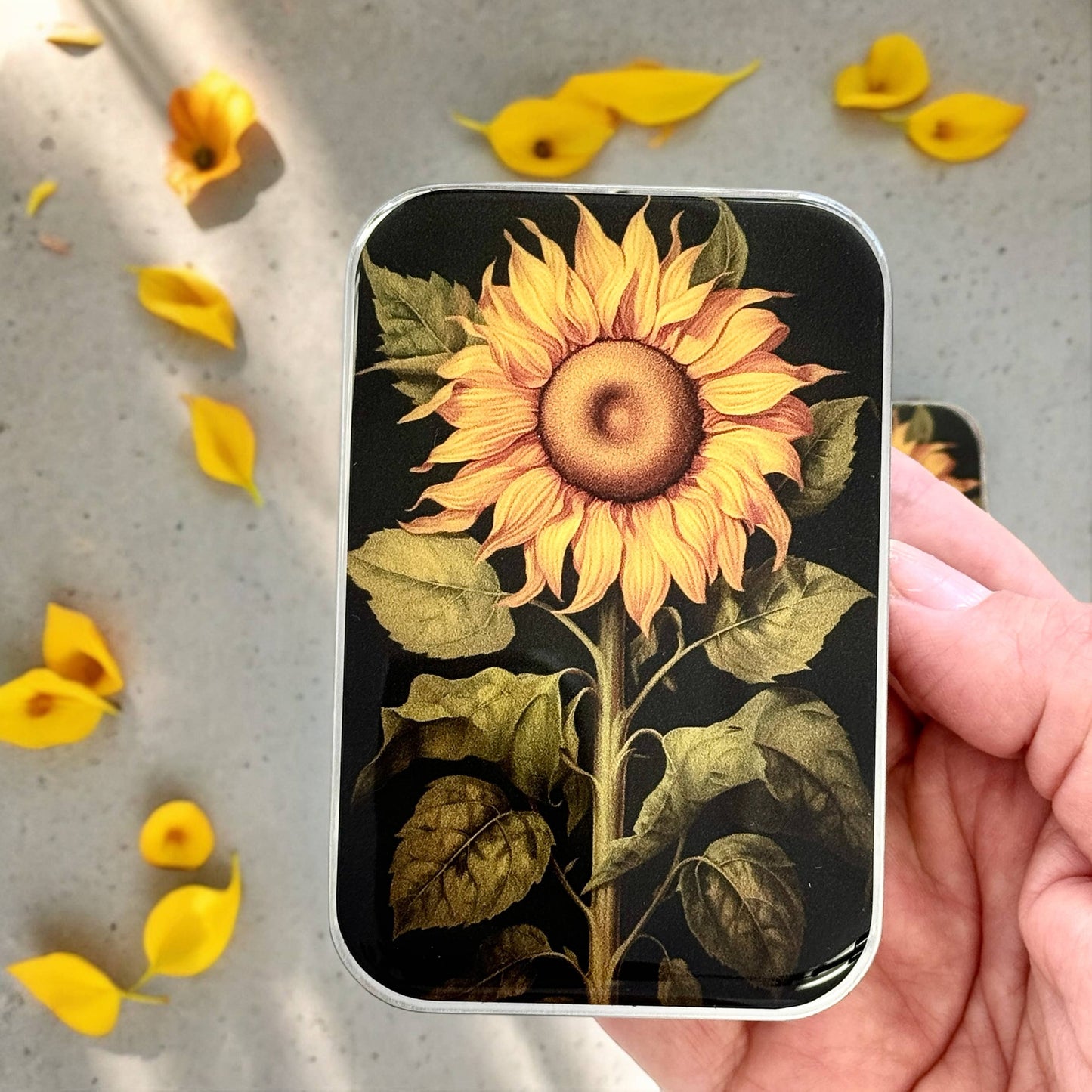 Beautiful Sunflower Notions tin - Small or Large