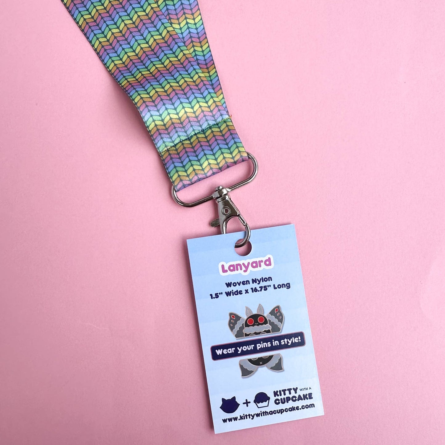 Rainbow Knit Lanyard