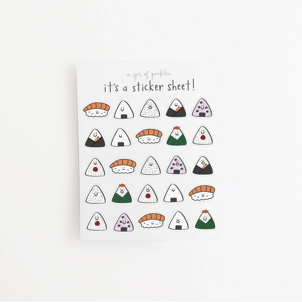 Mini Onigiri Clear Sticker Sheet