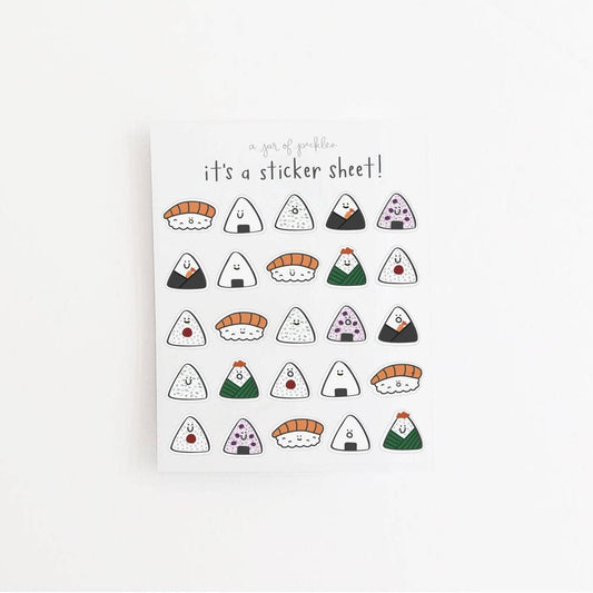 Mini Onigiri Clear Sticker Sheet