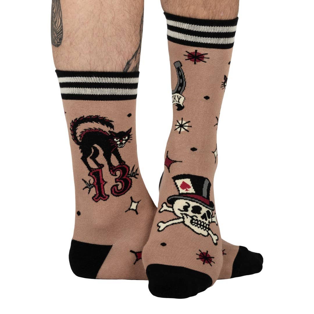 Superstitious Ink Crew Socks
