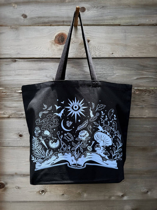 Books Are Magic Large Tote Bag | beach bag | whimsigoth