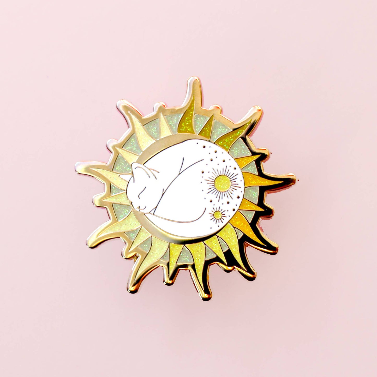 Sun Cat Enamel Pin