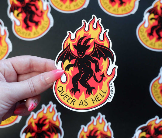 Queer As Hell - Vinyl Sticker