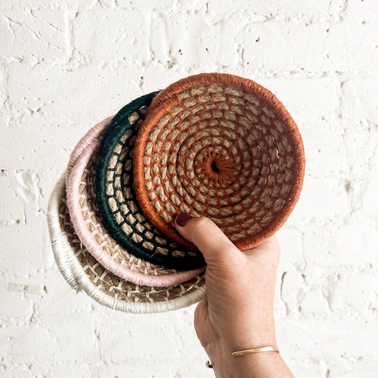 Naomi Mini Bowls - Stack of 4, Group Kit: Ivory; Blush; Spruce; Rust