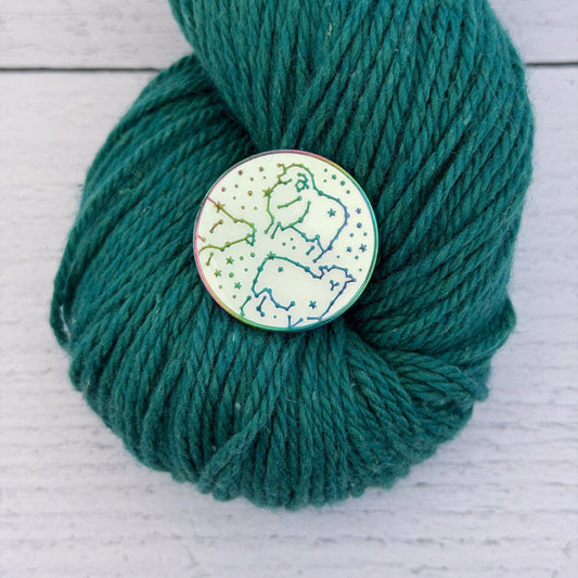 Celestial Sheep Rainbow Glow Enamel Pins by Home Row Handcraft