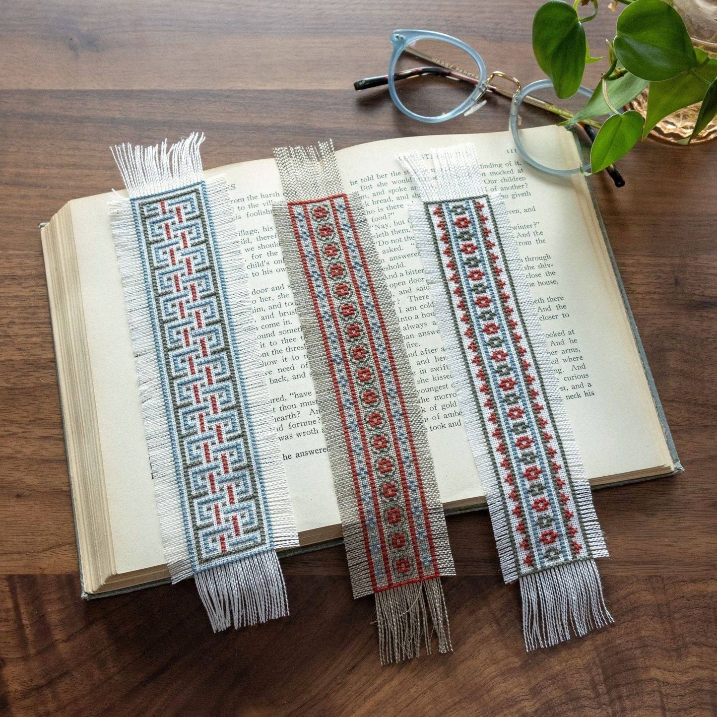 Folk Fabric Sampler Bookmark Cross Stitch Kit