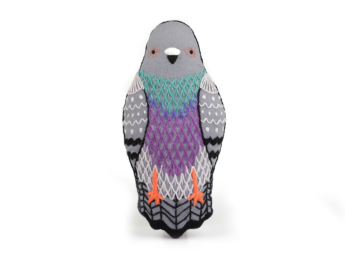 Pigeon Embroidery Kit By Kiriki Press