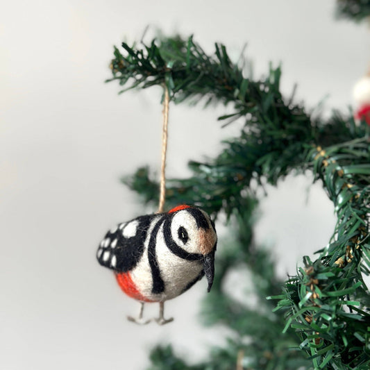 Woodpecker Felt Hanging Ornament