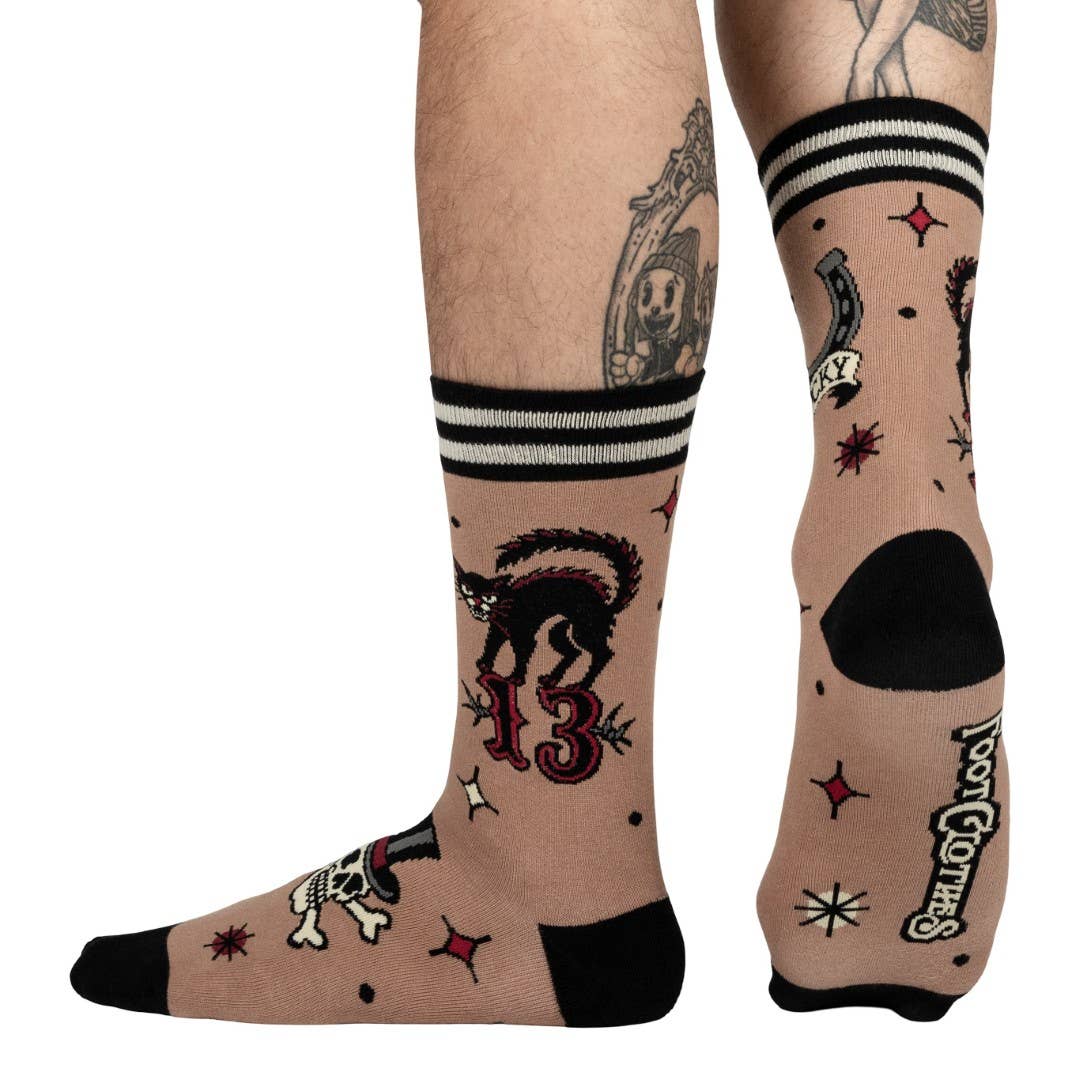 Superstitious Ink Crew Socks