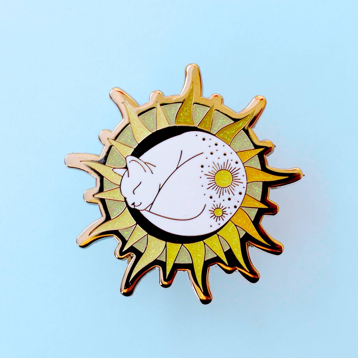 Sun Cat Enamel Pin