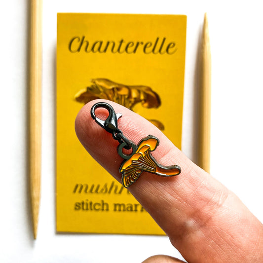 Chanterelle Removable Stitch Marker or Progress Keeper