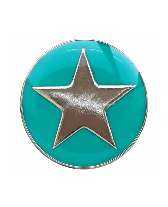Metal Star button with shank