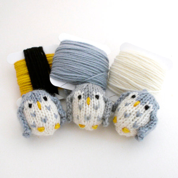 Tiny Owl Knitting Kit by Mochimochi Land (makes 3)