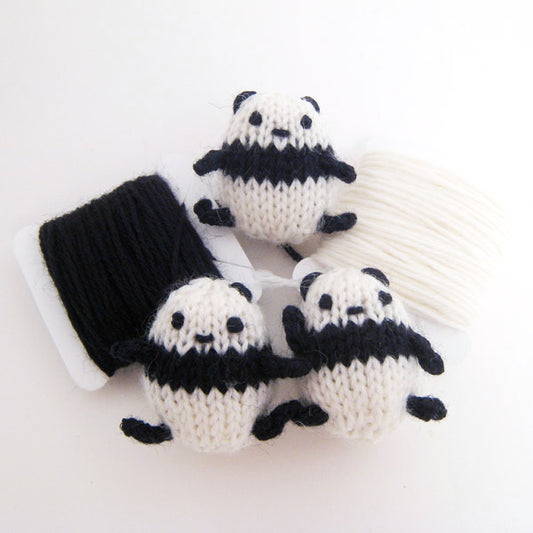 Tiny Panda Knitting Kit by Mochimochi Land (makes 3)