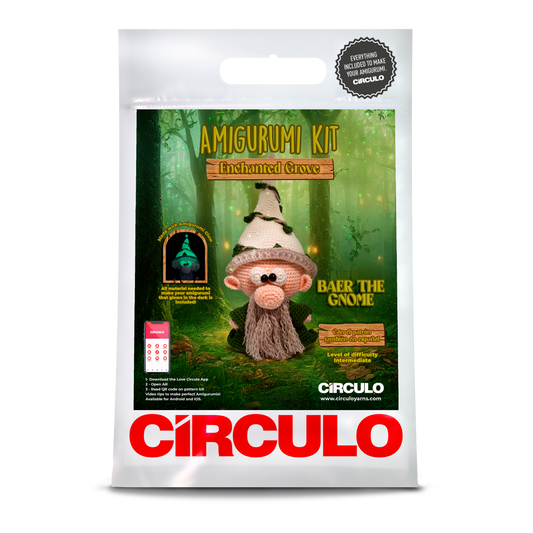 Baer the Gnome GLOW IN THE DARK Crochet Amigurumi Kit - Enchanted Grove Collection