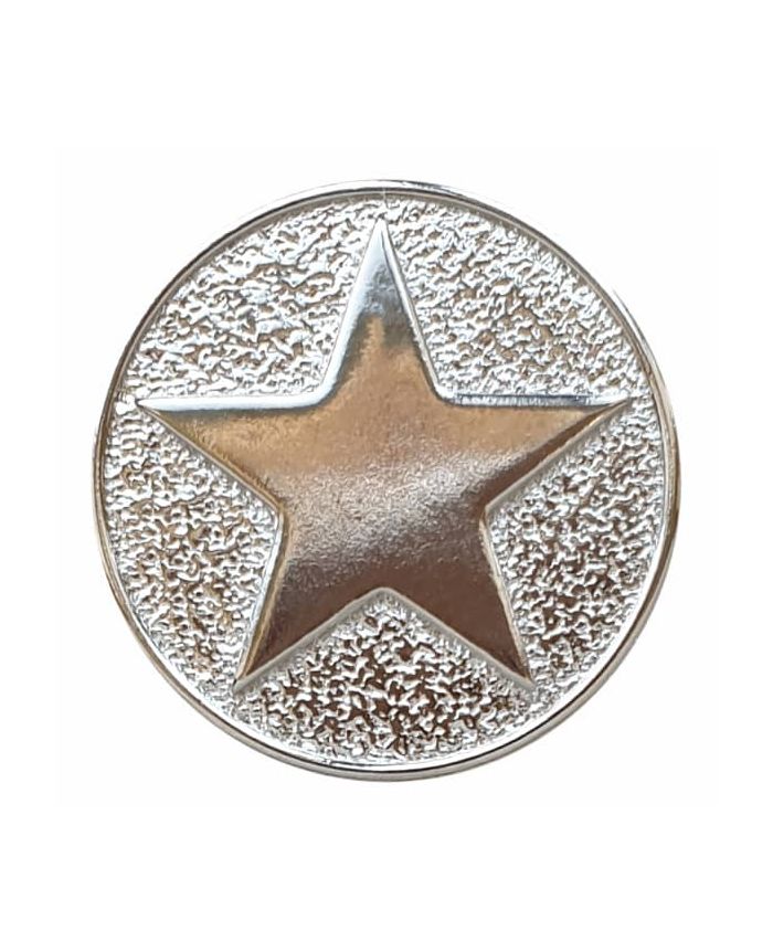 Metal Star button with shank