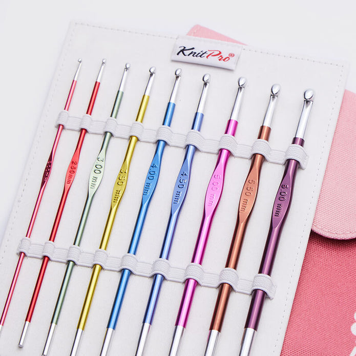 KnitPro - Zing - 6" Single-Ended Crochet Hooks Deluxe Set (2mm-6mm)