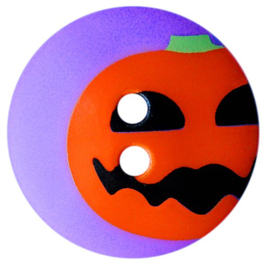 Purple Pumpkin Button - 301009