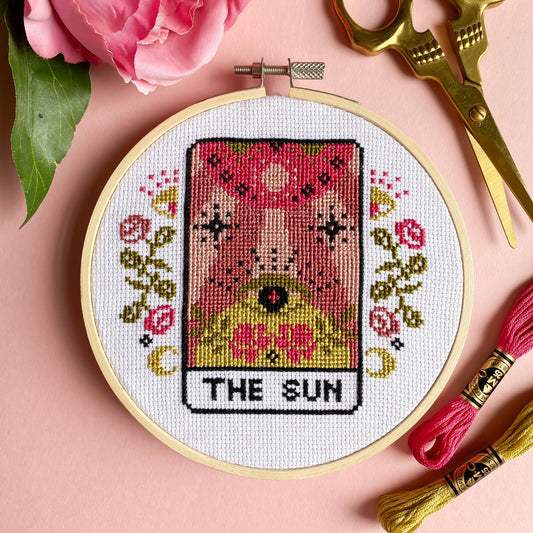 The Sun Tarot Card Cross Stitch Kit