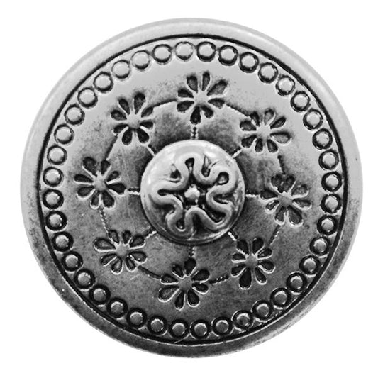 Metal Floral Design Button 311106