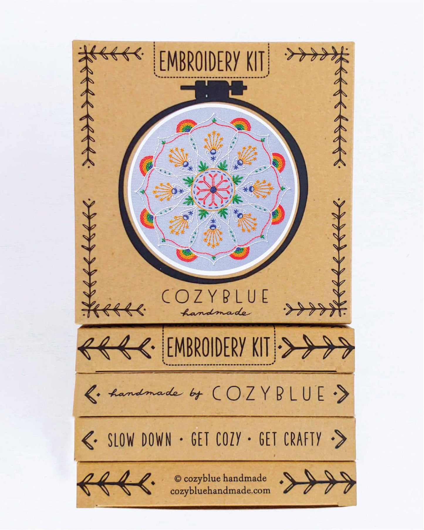 Rainbow Mandala - Cozyblue Handmade Embroidery Kit