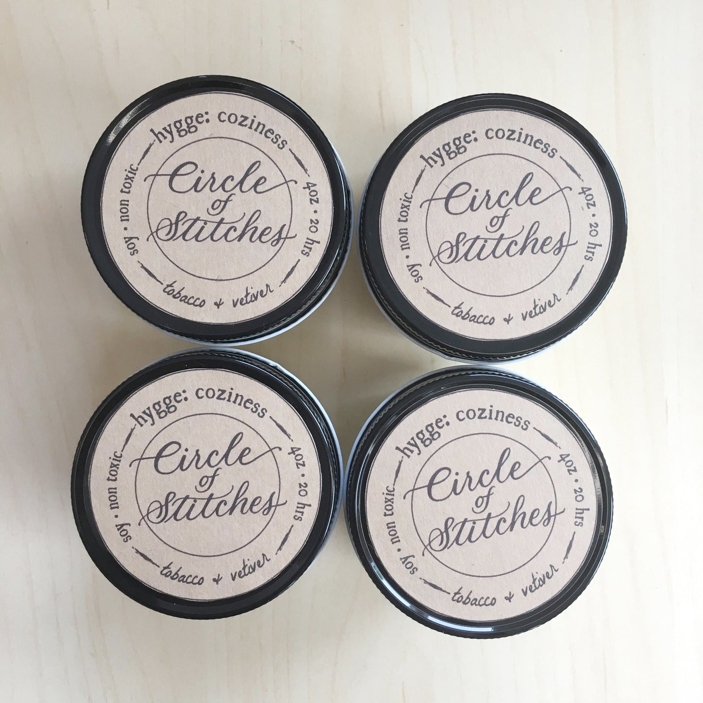 Circle of Stitches Exclusive Candles - 4oz, 8 oz, 12 oz