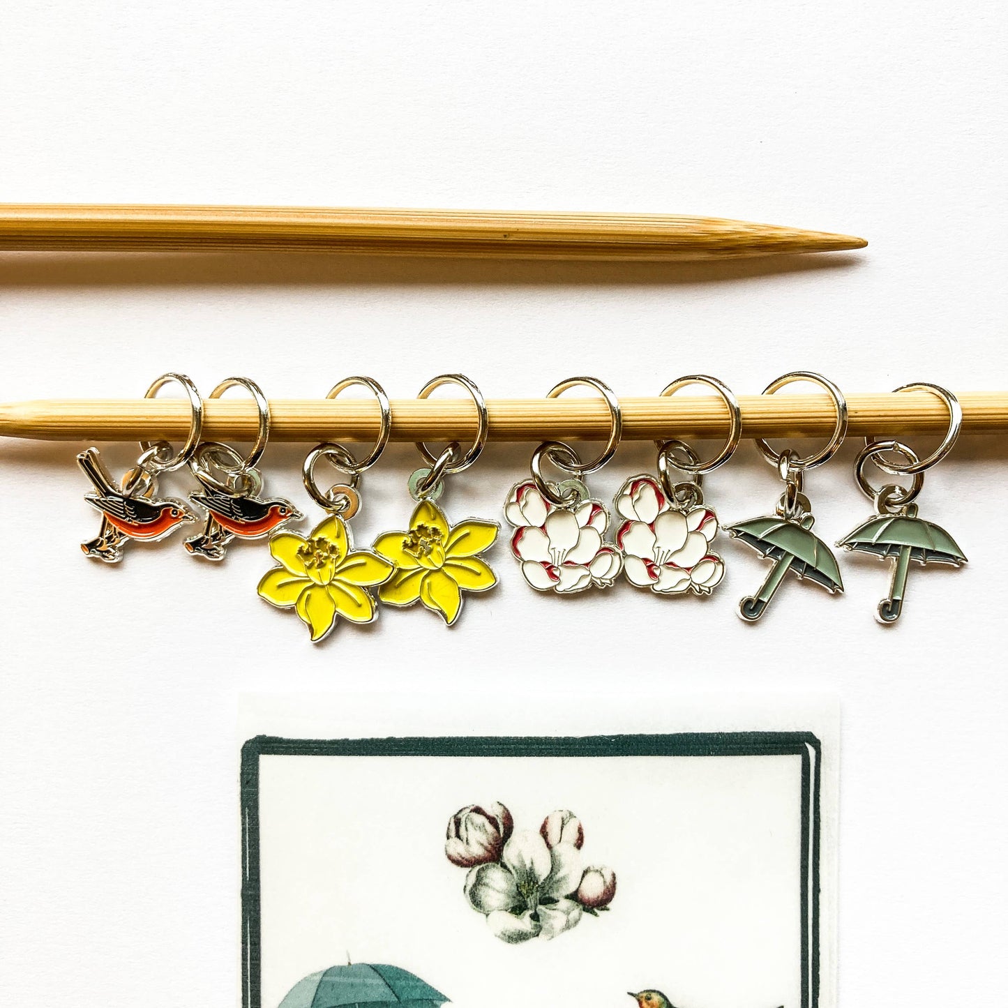 Set of Spring Stitch Markers by Firefly Notes