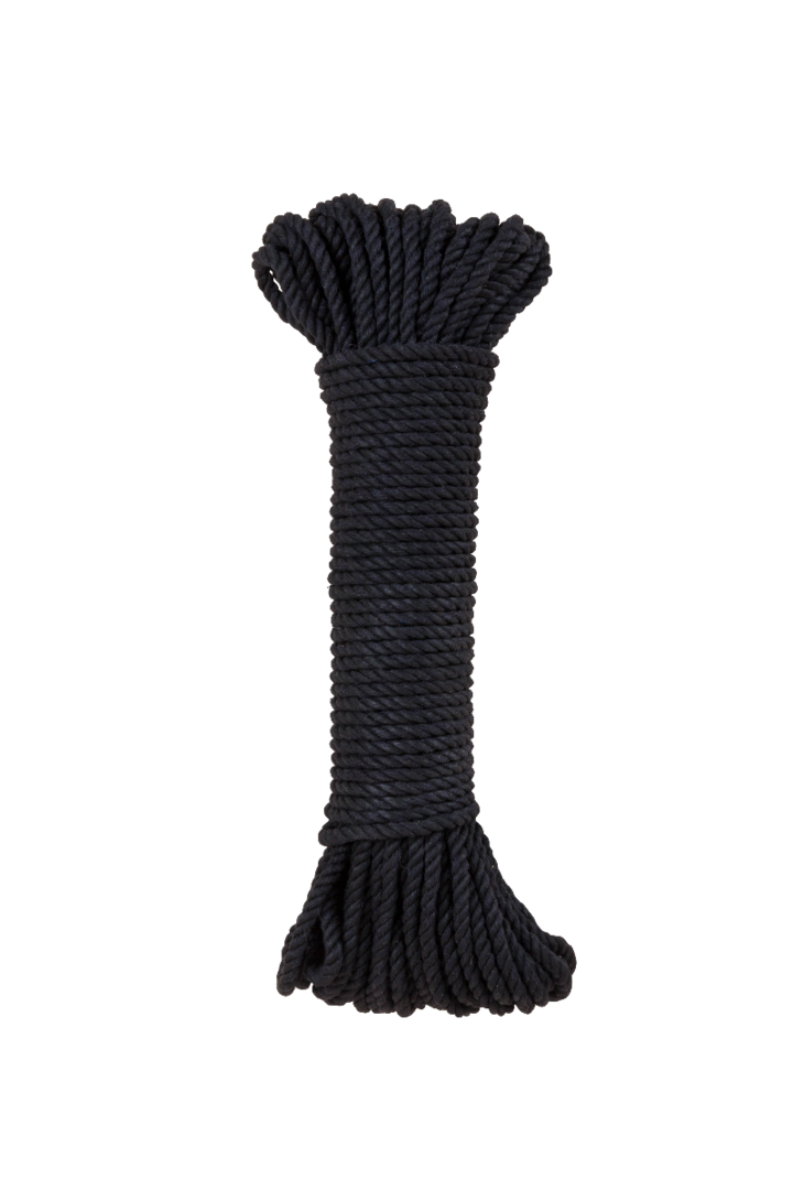 Modern Macramé Cotton Rope Bundles - Black - 5mm