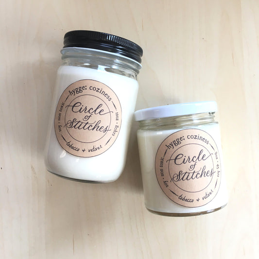 Circle of Stitches Exclusive Candles - 4oz, 8 oz, 12 oz