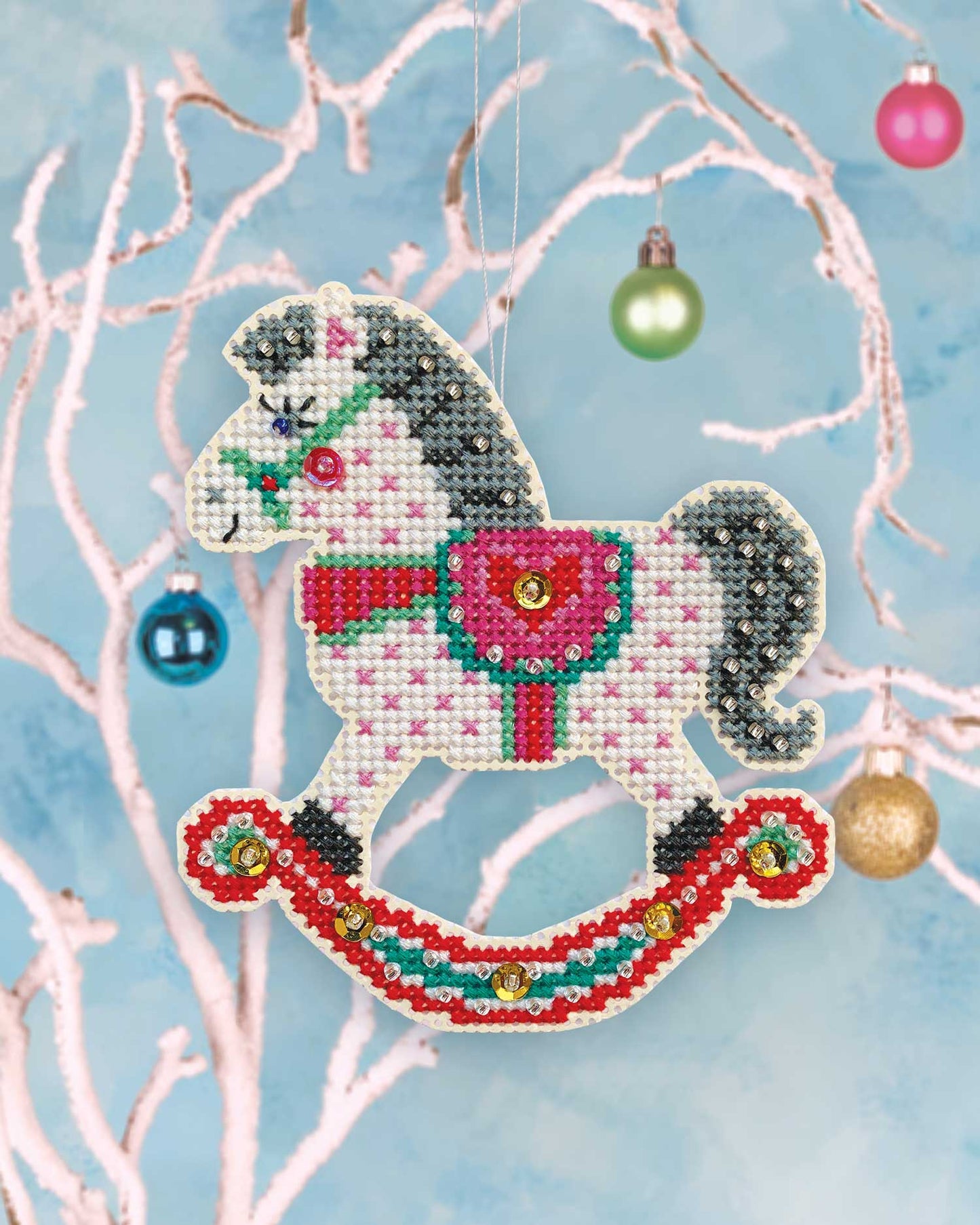 Holiday Horse - Cross Stitch Ornament Kit