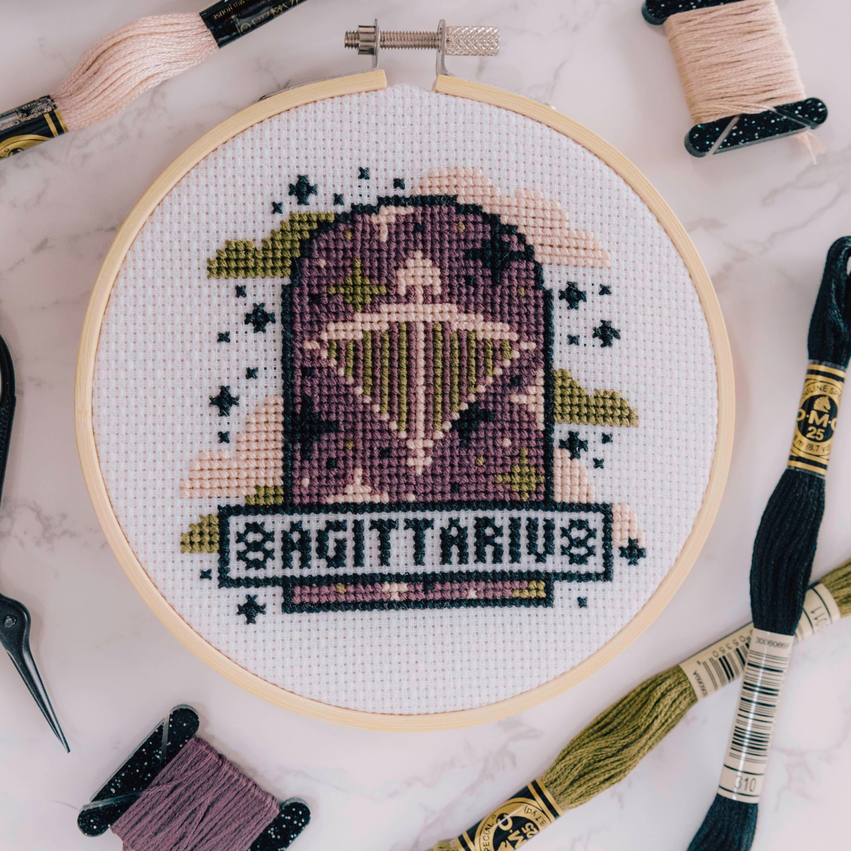 'Sagittarius' Zodiac Star Sign Cross Stitch Kit