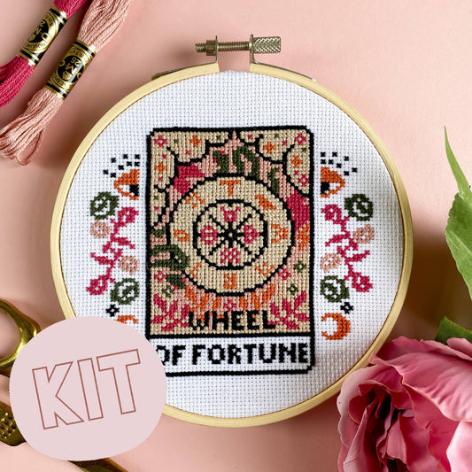 The Wheel Of Fortune Tarot Card Cross Stitch Kit