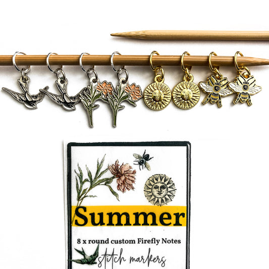 Set of Summer Stitch Markers by Firefly Notes