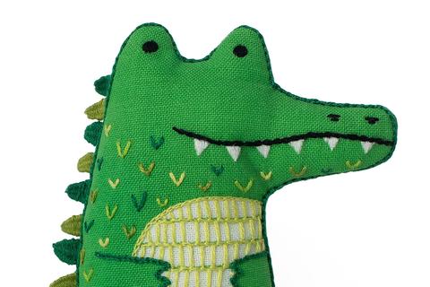 Alligator Embroidery Doll Kit by Kiriki Press